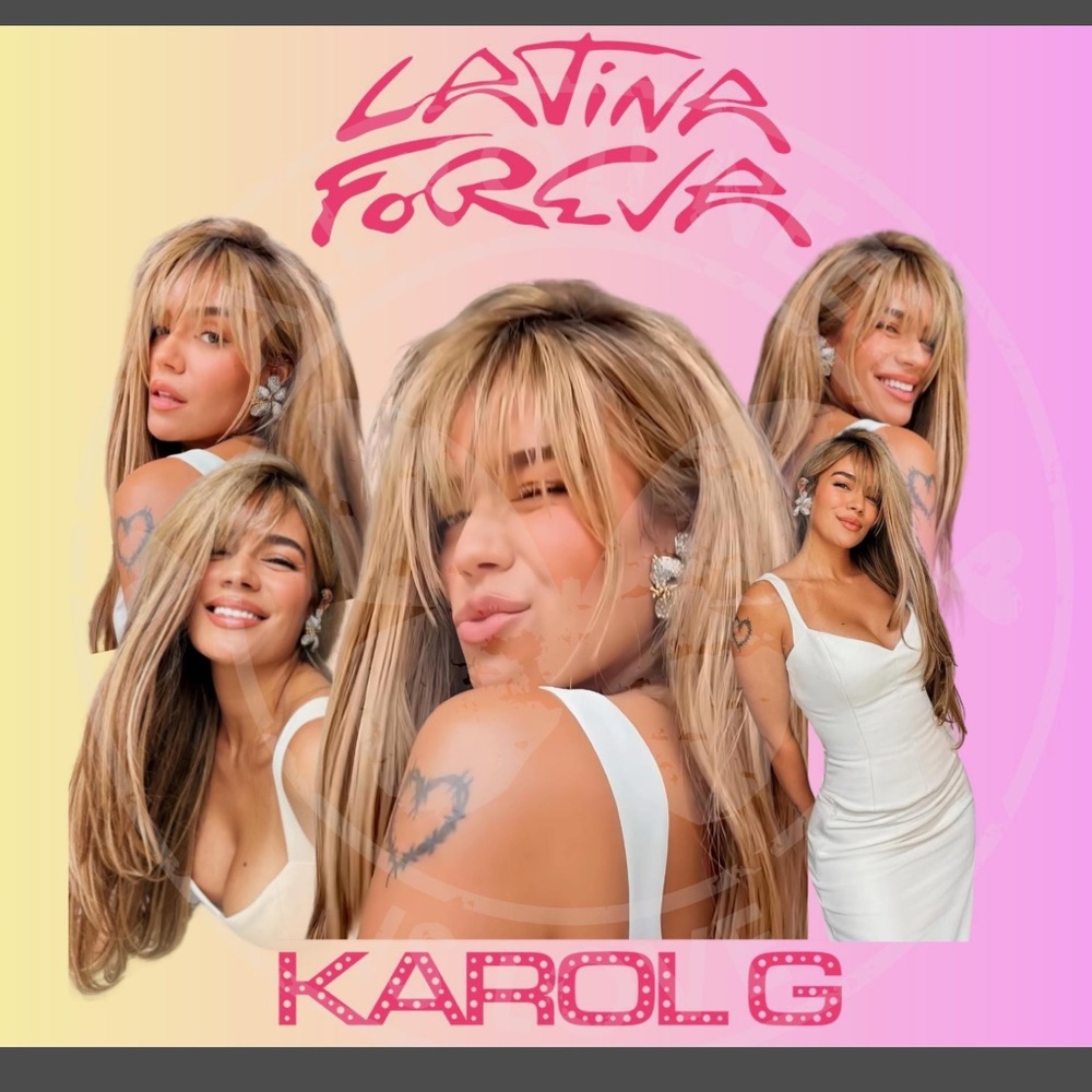 Karol G Latina Foreva White Graphic T-Shirt - Picture 3 of 4